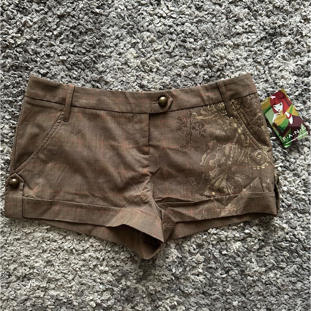 🛑SOLD🛑Vintage Brown plaid shorts